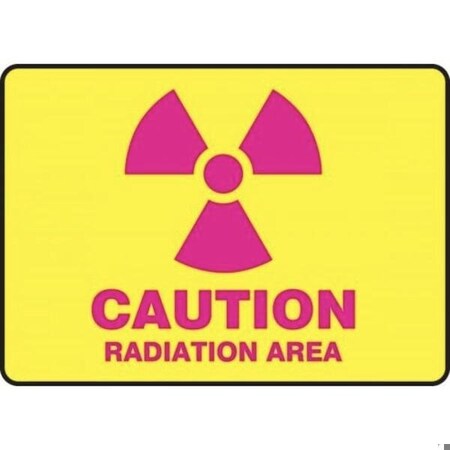 Accuform Radiation & Laser Sign, 7 in H x 10 in W, Dura-Plastic MRAD501XT